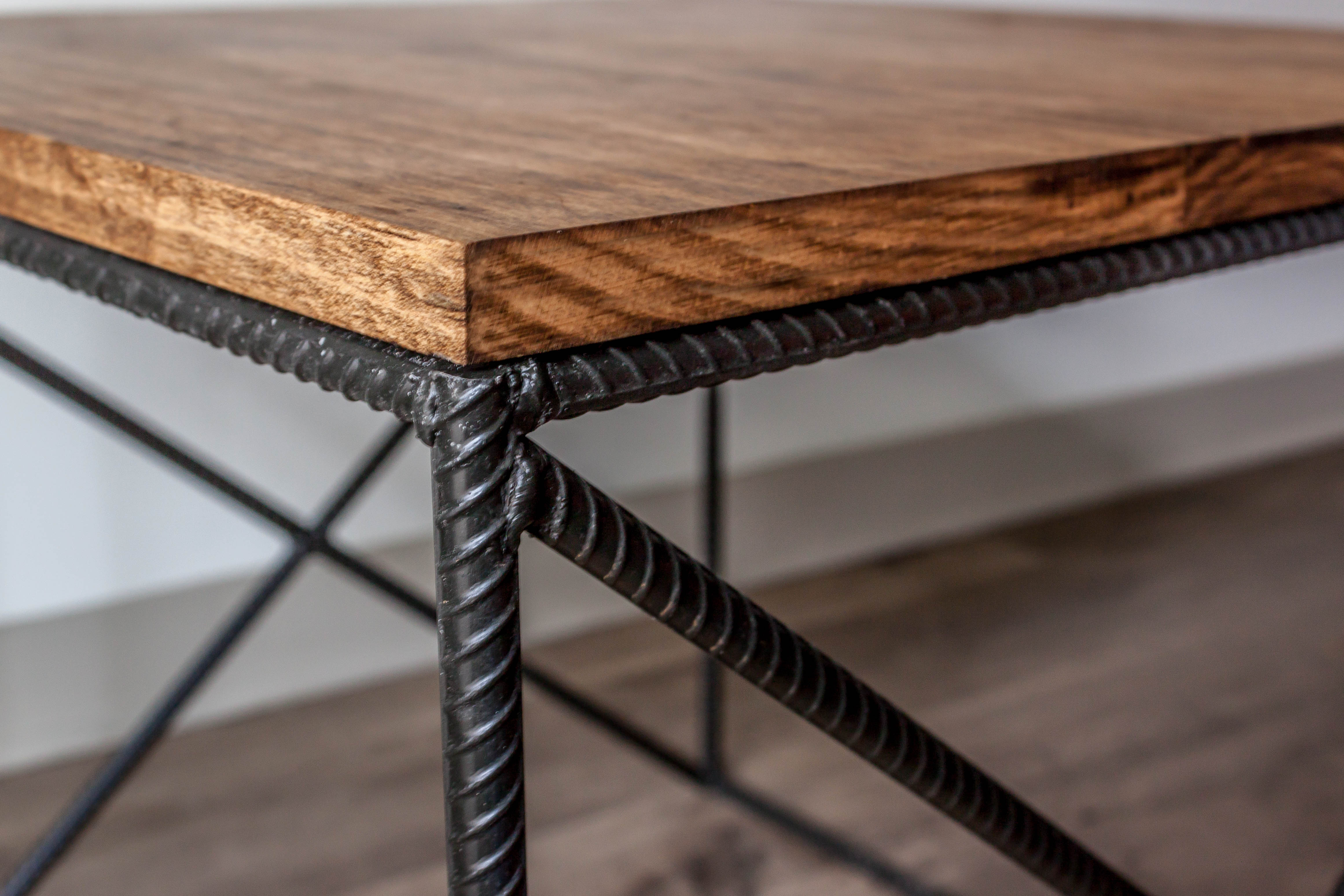 607 Table No. 607 - The Steel & Maple End Table Edison McCarthy